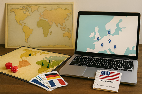Timeline of geography games from board to web